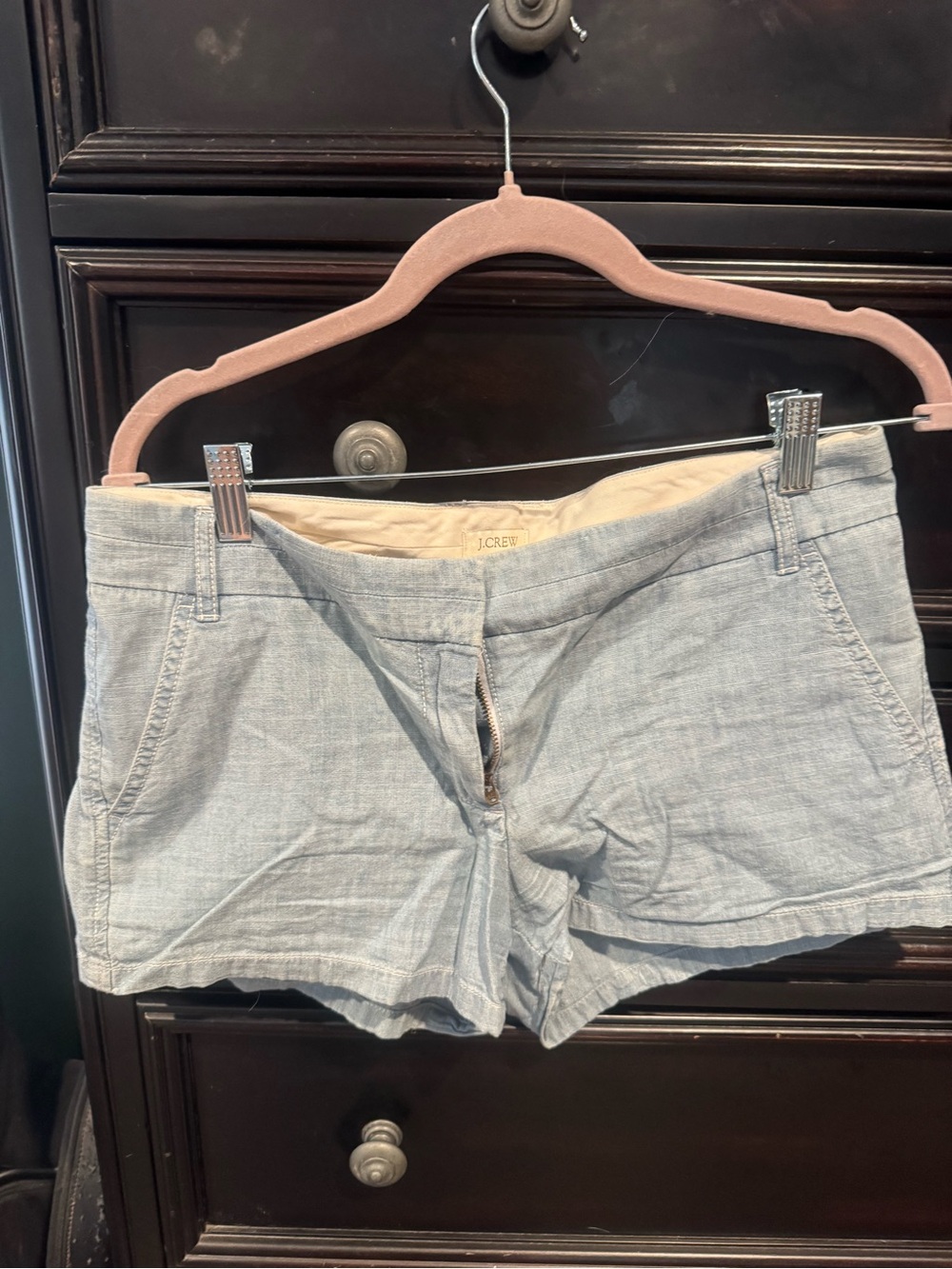 J. Crew Light Blue Women's Linen-Blend Casual Shorts